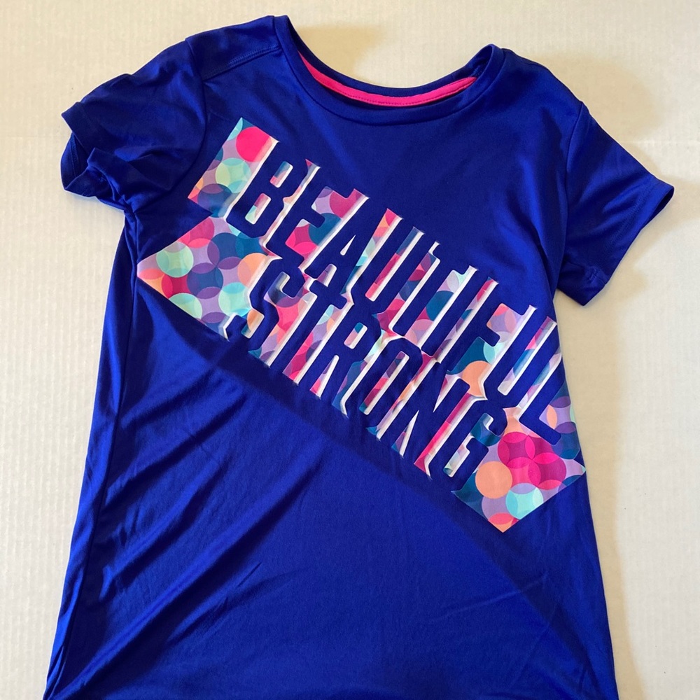 Blue workout shirt